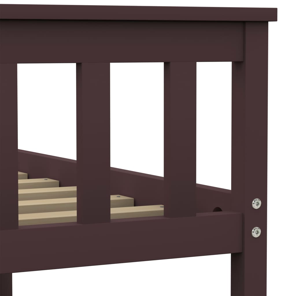 Bedframe massief grenenhout donkerbruin 180x200 cm is nu te koop bij PeponiXL, paradijselijk wonen!