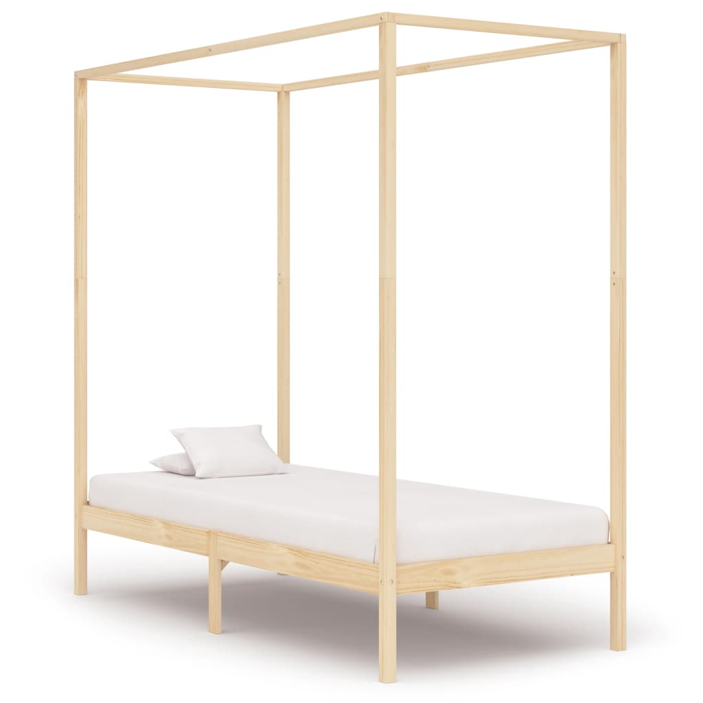 Hemelbedframe massief grenenhout 100x200 cm is nu te koop bij PeponiXL, paradijselijk wonen!