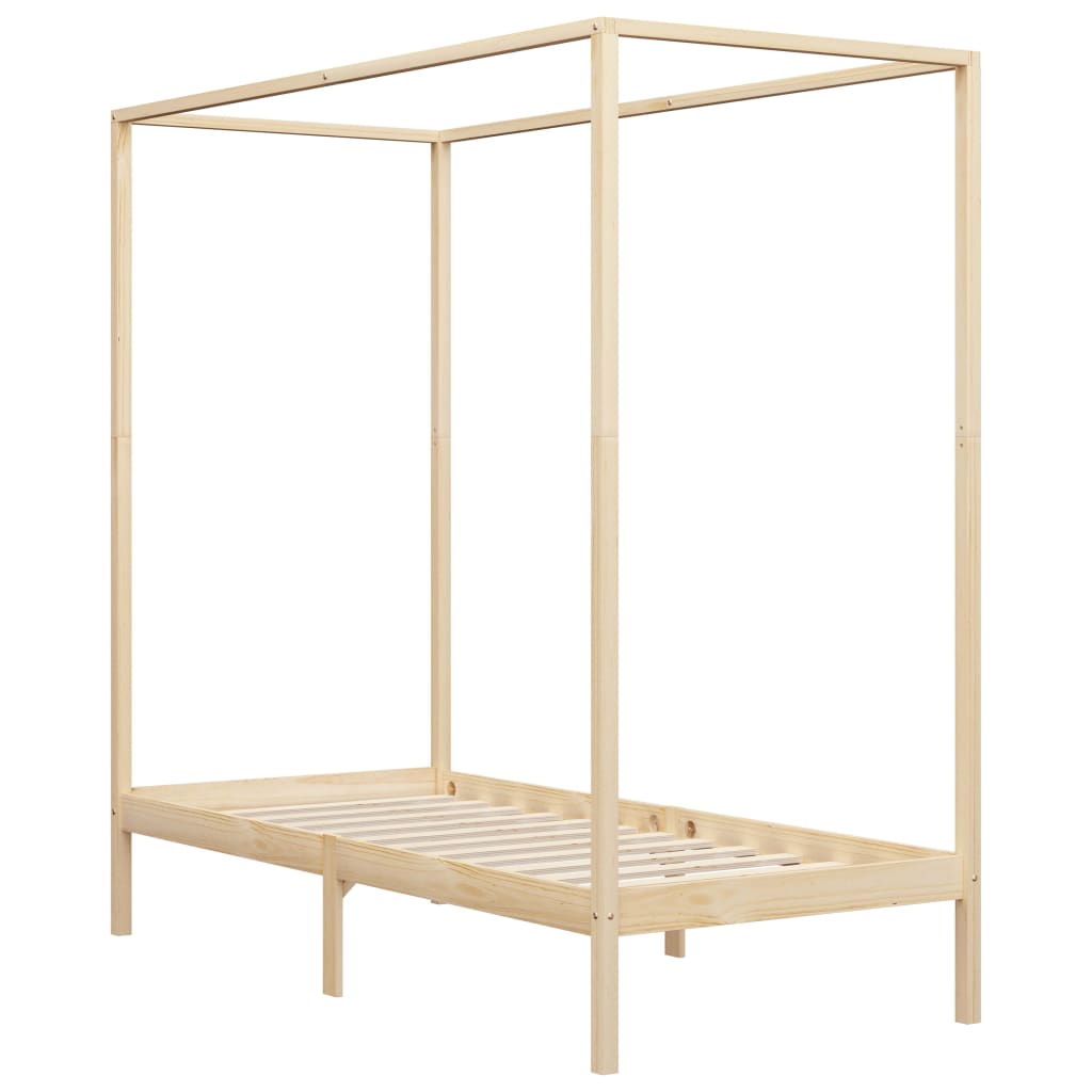 Hemelbedframe massief grenenhout 100x200 cm is nu te koop bij PeponiXL, paradijselijk wonen!