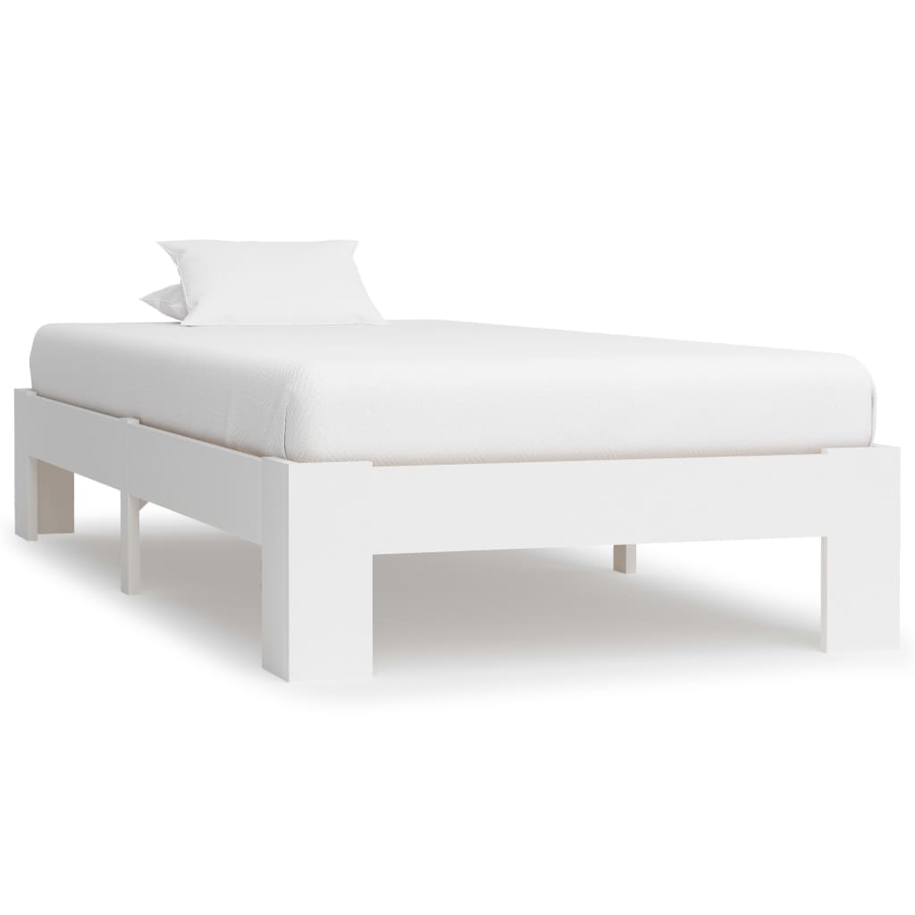 Bedframe massief grenenhout wit 90x200 cm is nu te koop bij PeponiXL, paradijselijk wonen!