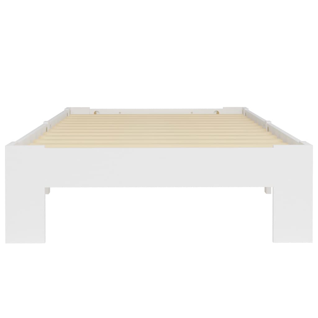 Bedframe massief grenenhout wit 90x200 cm is nu te koop bij PeponiXL, paradijselijk wonen!