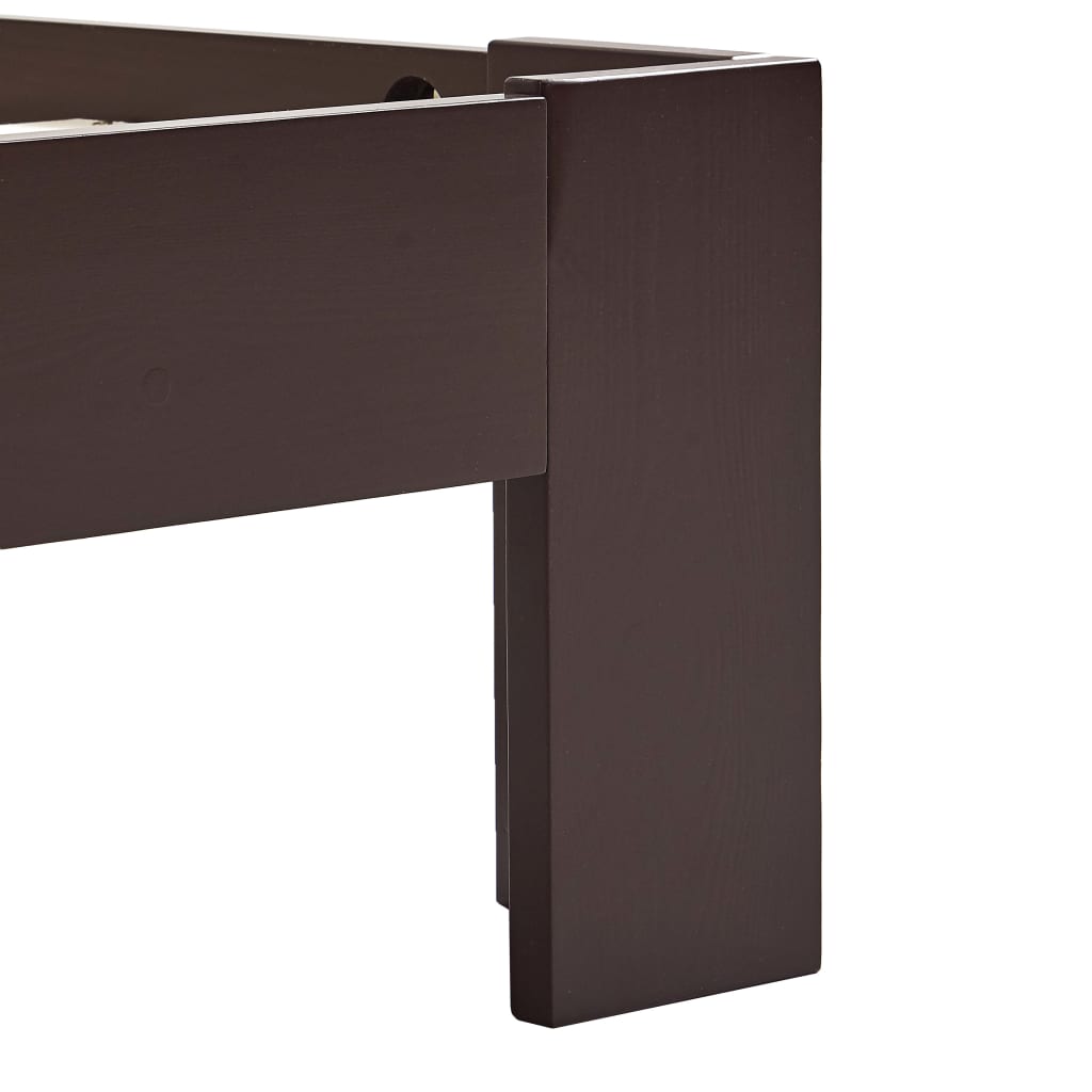 Bedframe massief grenenhout donkerbruin 100x200 cm is nu te koop bij PeponiXL, paradijselijk wonen!