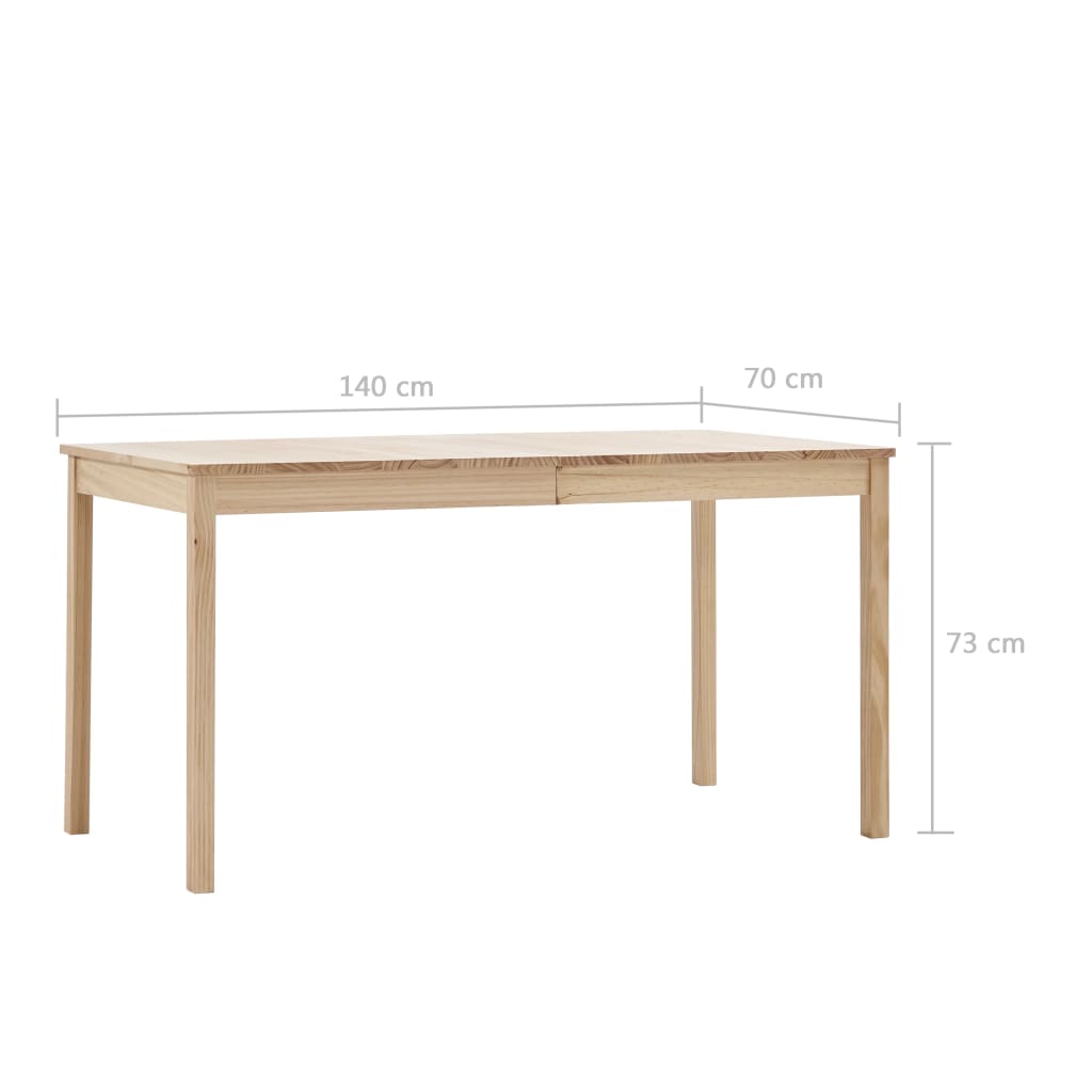 Eettafel 140x70x73 cm grenenhout is nu te koop bij PeponiXL, paradijselijk wonen!