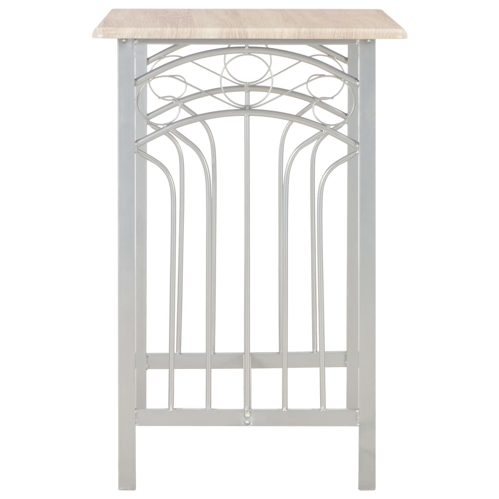 3-delige Barset hout en staal is nu te koop bij PeponiXL, paradijselijk wonen!