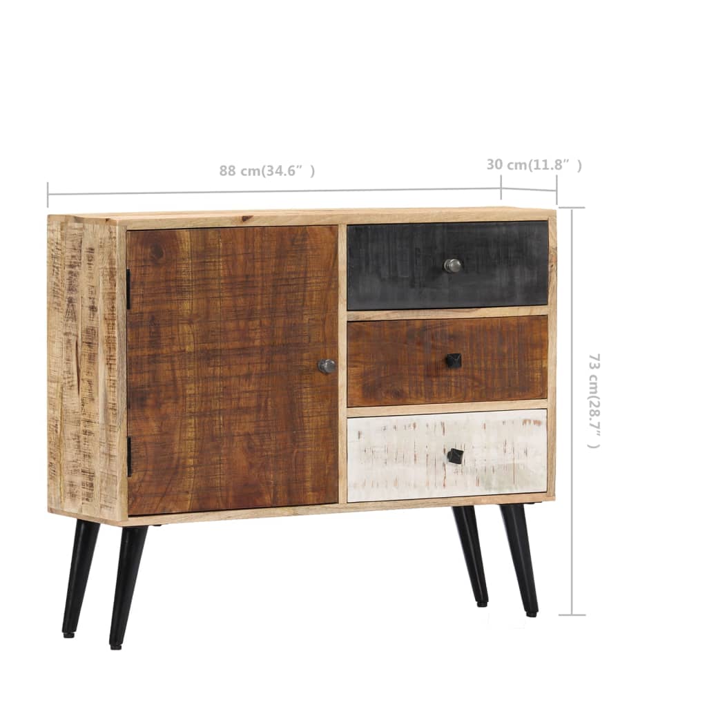 Dressoir 88x30x73 cm massief mangohout is nu te koop bij PeponiXL, paradijselijk wonen!