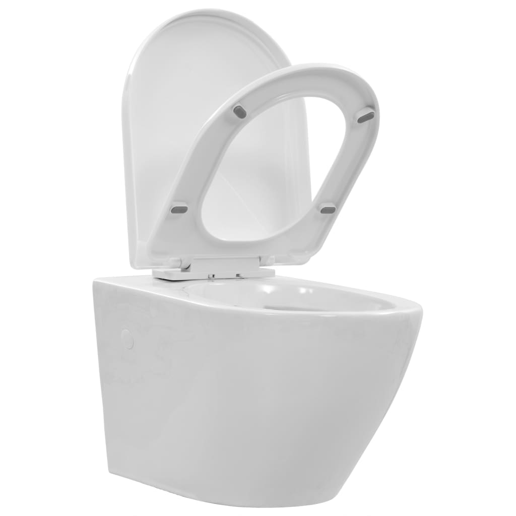 Hangend toilet randloos keramiek wit is nu te koop bij PeponiXL, paradijselijk wonen!