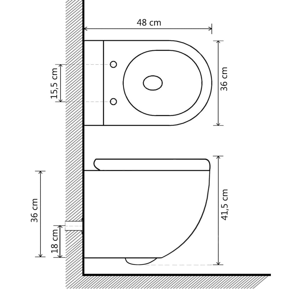 Hangend toilet randloos keramiek wit is nu te koop bij PeponiXL, paradijselijk wonen!