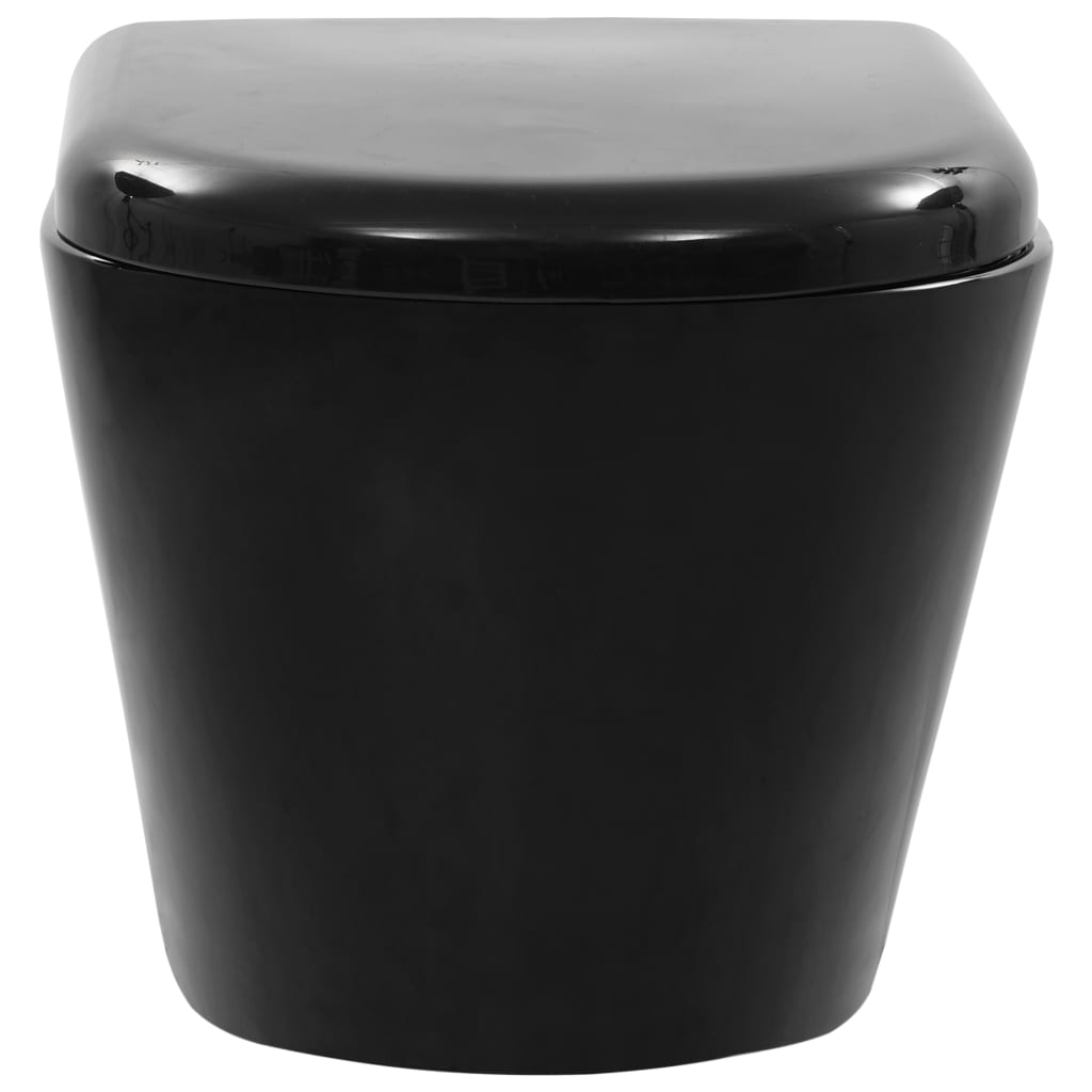 Hangend toilet randloos keramiek zwart is nu te koop bij PeponiXL, paradijselijk wonen!