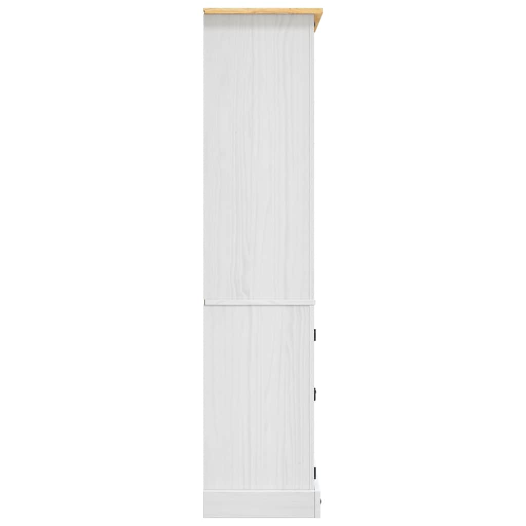 Wandkast 80x40x170 cm Mexicaans grenenhout Corona-stijl wit is nu te koop bij PeponiXL, paradijselijk wonen!