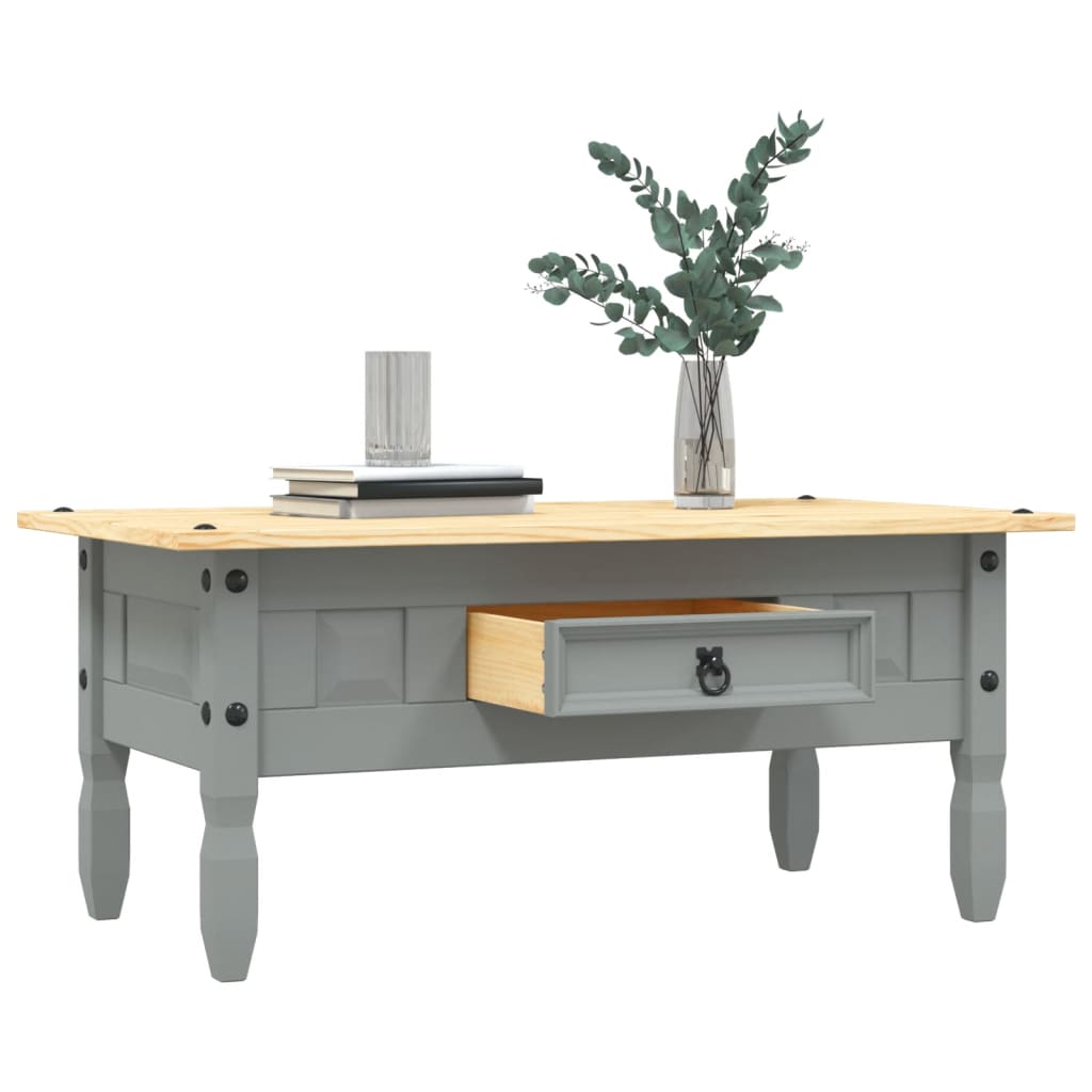 Salontafel 100x55x44 cm Mexicaans grenenhout Corona-stijl grijs is nu te koop bij PeponiXL, paradijselijk wonen!