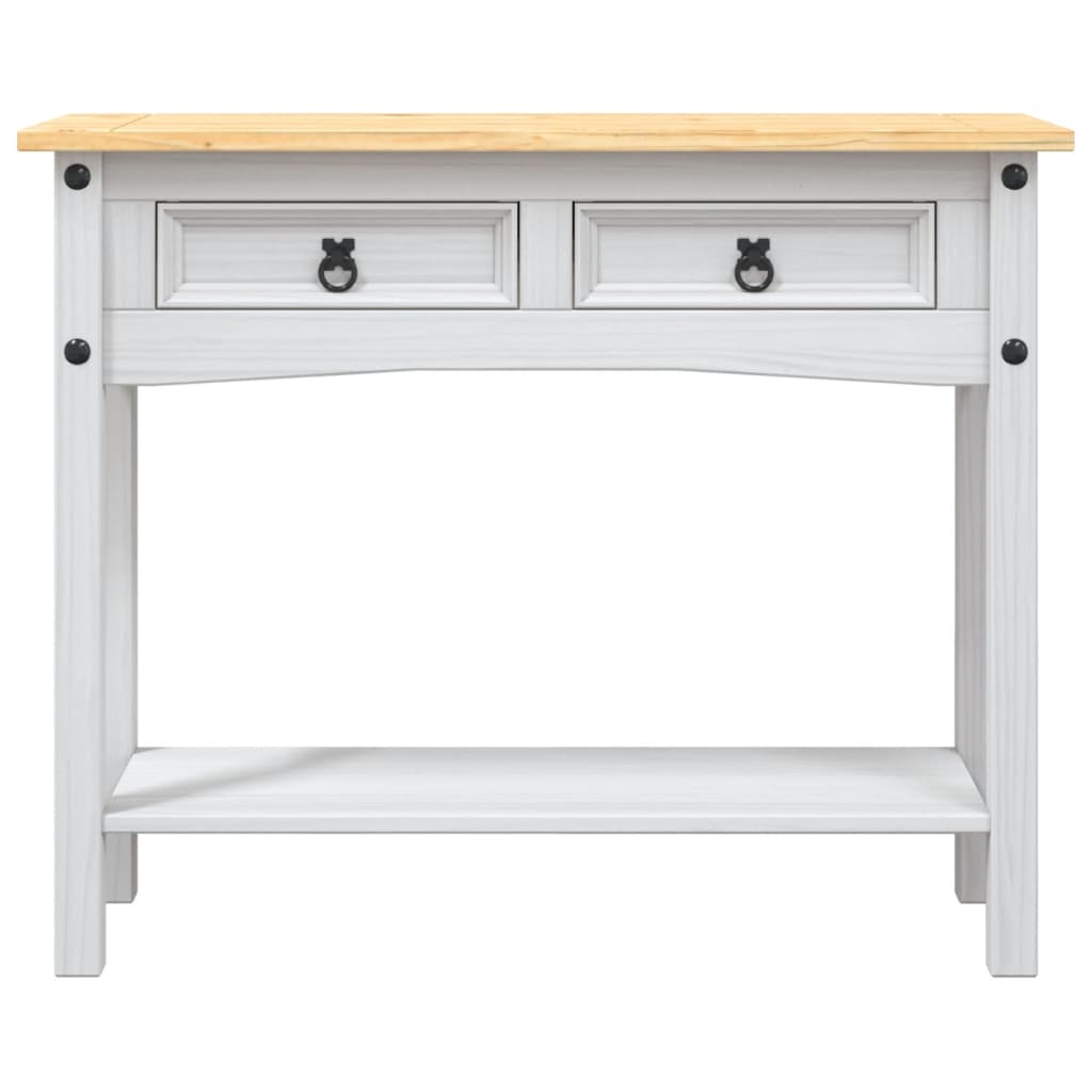 Wandtafel Mexicaans grenenhout Corona-stijl 90x34,5x73 cm wit is nu te koop bij PeponiXL, paradijselijk wonen!