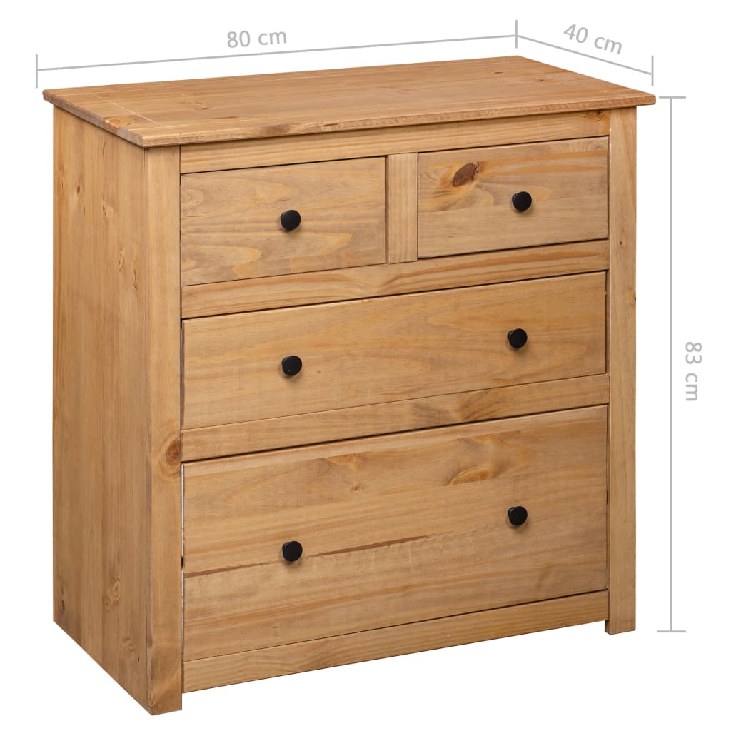 Dressoir Panama Range 80x40x83 cm grenenhout is nu te koop bij PeponiXL, paradijselijk wonen!