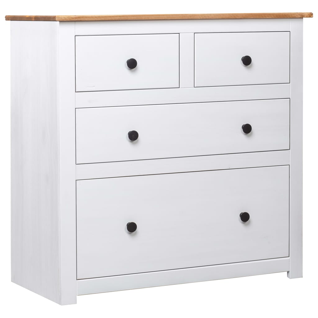 Dressoir Panama Range 80x40x83 cm grenenhout wit is nu te koop bij PeponiXL, paradijselijk wonen!