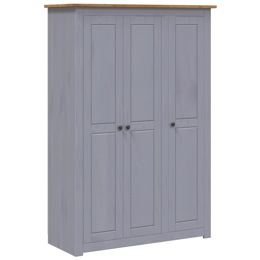 Kledingkast Panama Range 118x50x171,5 cm grenenhout grijs is nu te koop bij PeponiXL, paradijselijk wonen!
