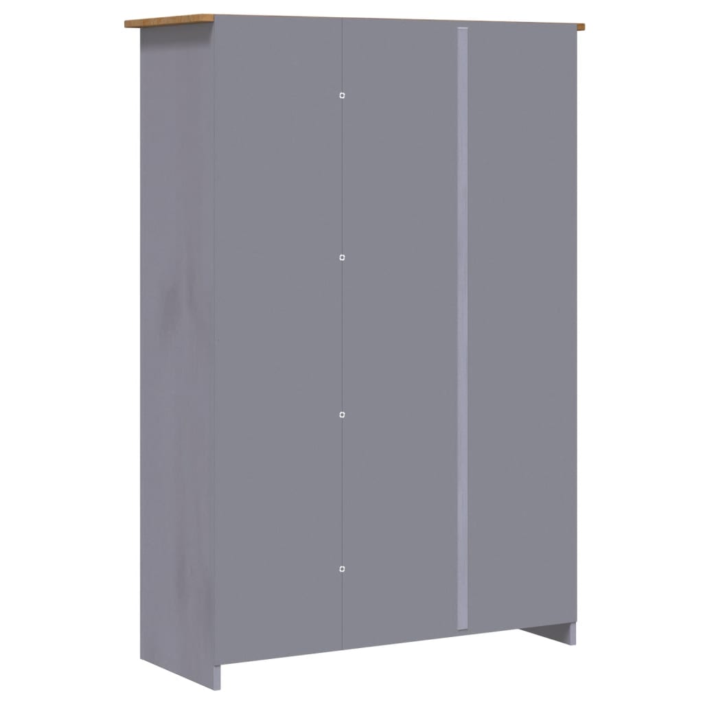 Kledingkast Panama Range 118x50x171,5 cm grenenhout grijs is nu te koop bij PeponiXL, paradijselijk wonen!
