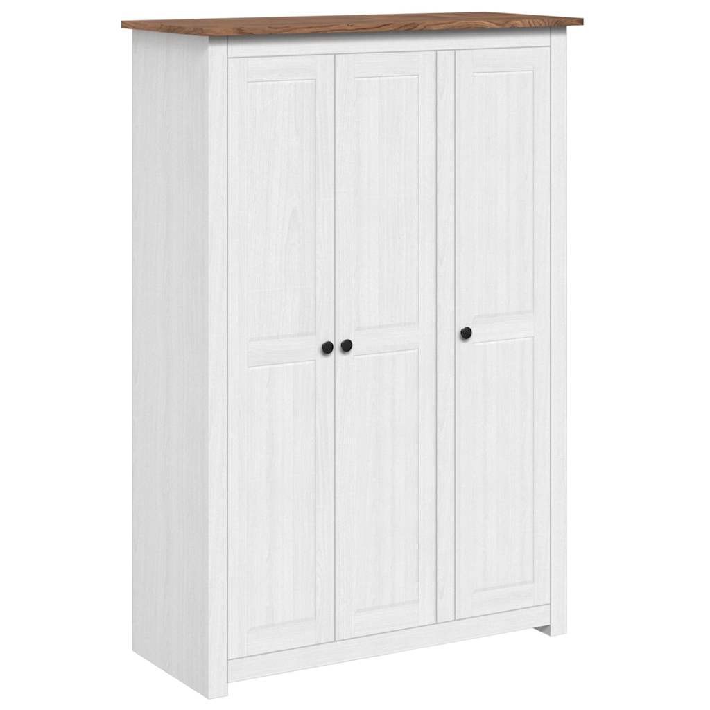 Kledingkast Panama Range 118x50x171,5 cm grenenhout wit is nu te koop bij PeponiXL, paradijselijk wonen!