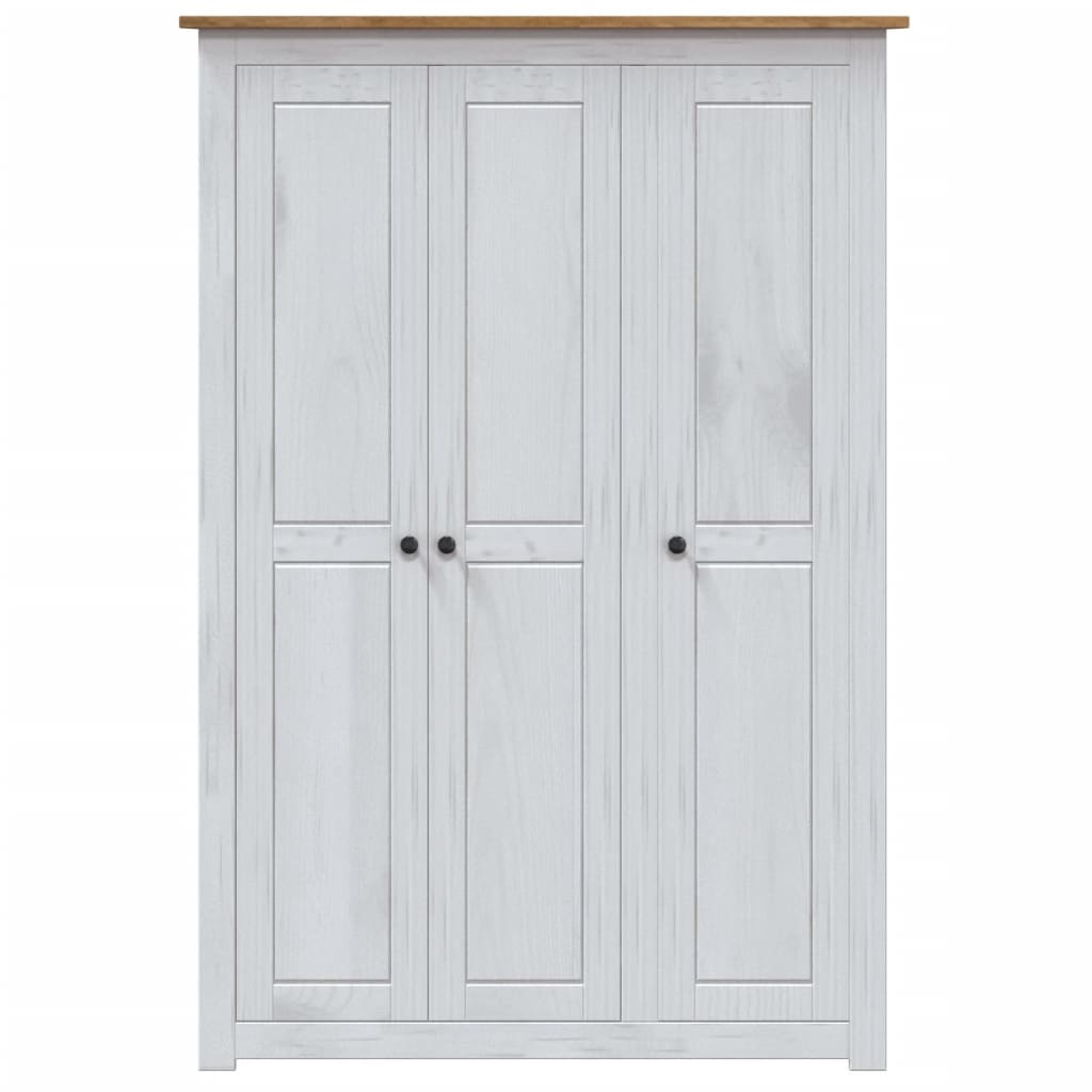 Kledingkast Panama Range 118x50x171,5 cm grenenhout wit is nu te koop bij PeponiXL, paradijselijk wonen!