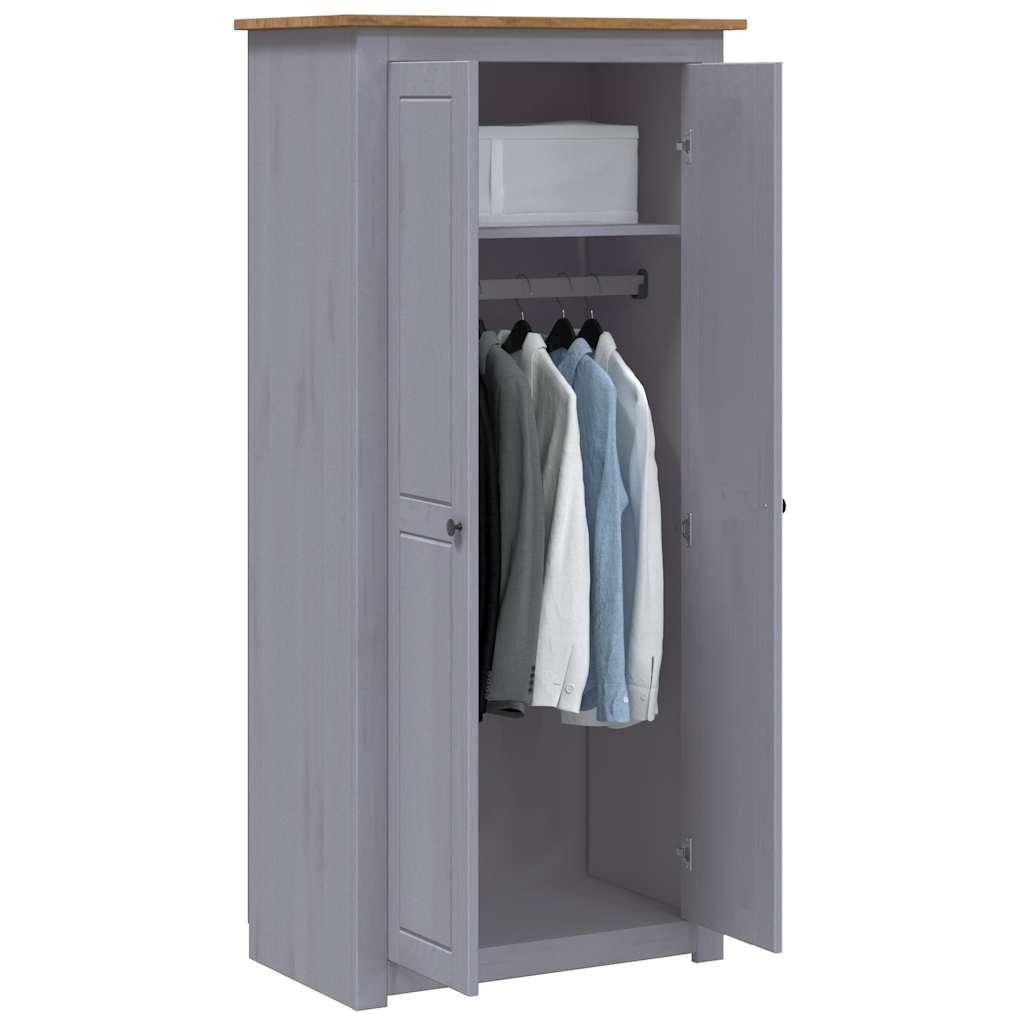 Kledingkast Panama Range 80x50x171,5cm massief grenenhout grijs is nu te koop bij PeponiXL, paradijselijk wonen!