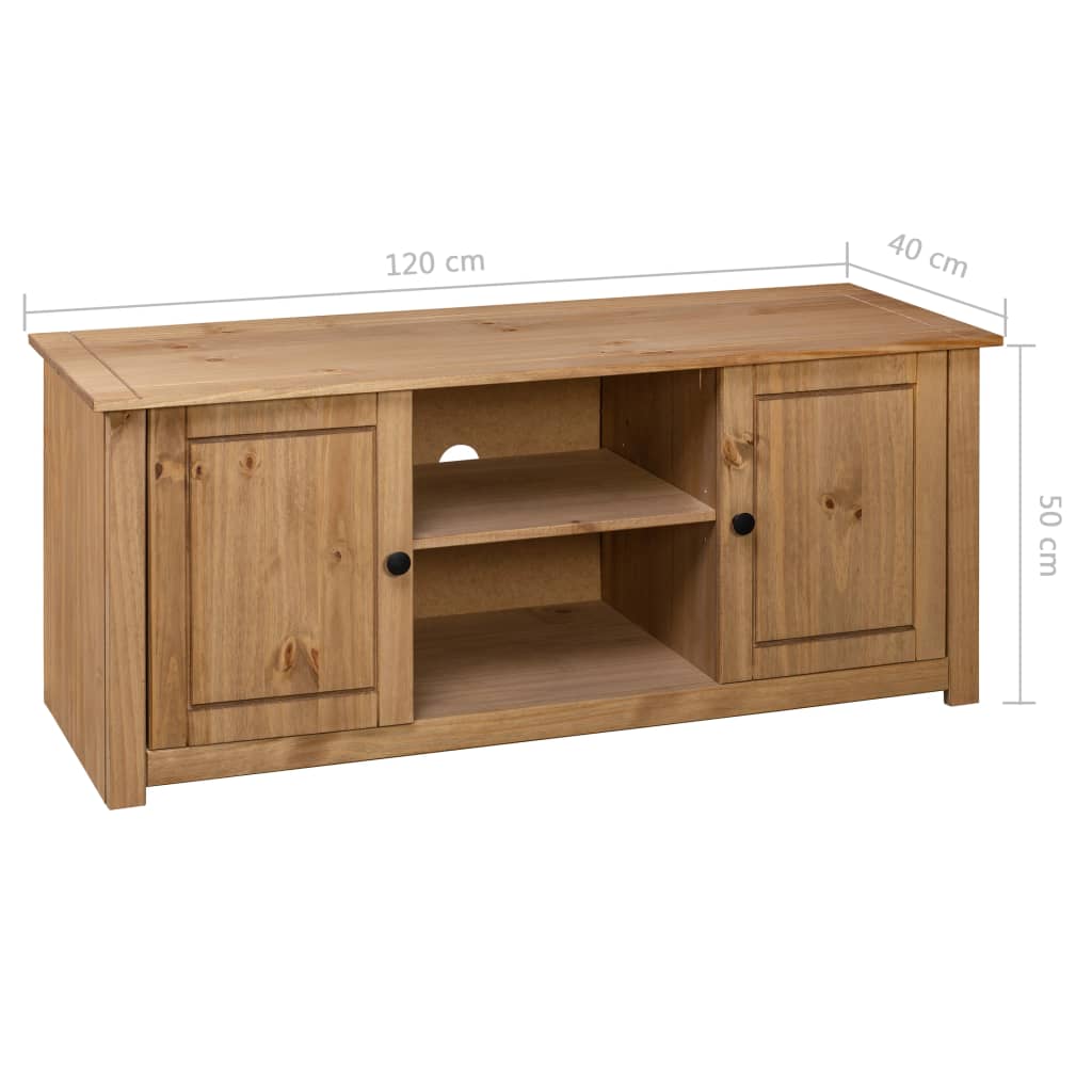 Tv-kast Panama Range 120x40x50 cm massief grenenhout is nu te koop bij PeponiXL, paradijselijk wonen!
