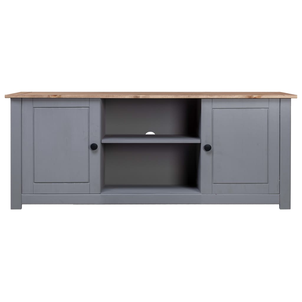 Tv-kast Panama Range 120x40x50 cm massief grenenhout grijs is nu te koop bij PeponiXL, paradijselijk wonen!