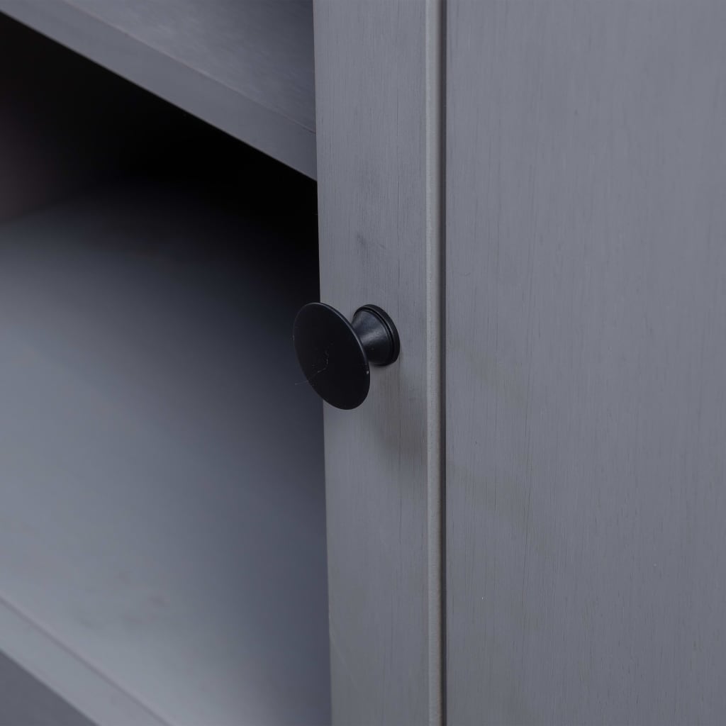 Tv-kast Panama Range 120x40x50 cm massief grenenhout grijs is nu te koop bij PeponiXL, paradijselijk wonen!
