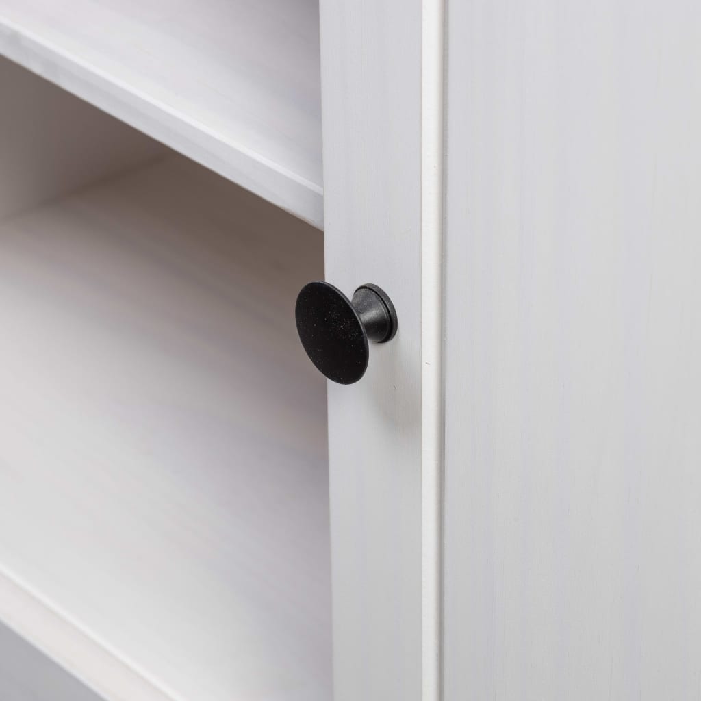 Tv-kast Panama Range 120x40x50 cm massief grenenhout wit is nu te koop bij PeponiXL, paradijselijk wonen!