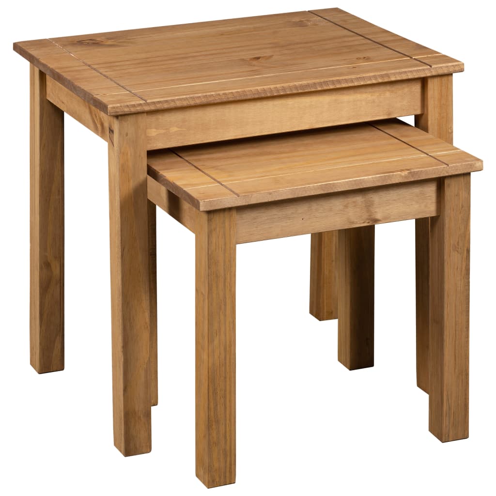 2-delige Tafeltjesset Panama Range massief grenenhout is nu te koop bij PeponiXL, paradijselijk wonen!