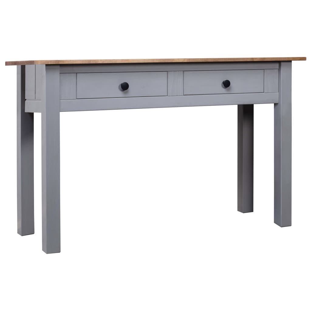 Wandtafel Panama Range 110x40x72 cm massief grenenhout grijs is nu te koop bij PeponiXL, paradijselijk wonen!