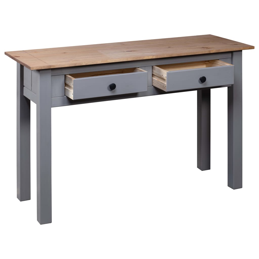 Wandtafel Panama Range 110x40x72 cm massief grenenhout grijs is nu te koop bij PeponiXL, paradijselijk wonen!