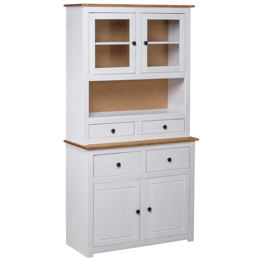 Hoge kast Panama Range 93x40,5x180 cm massief grenenhout wit is nu te koop bij PeponiXL, paradijselijk wonen!