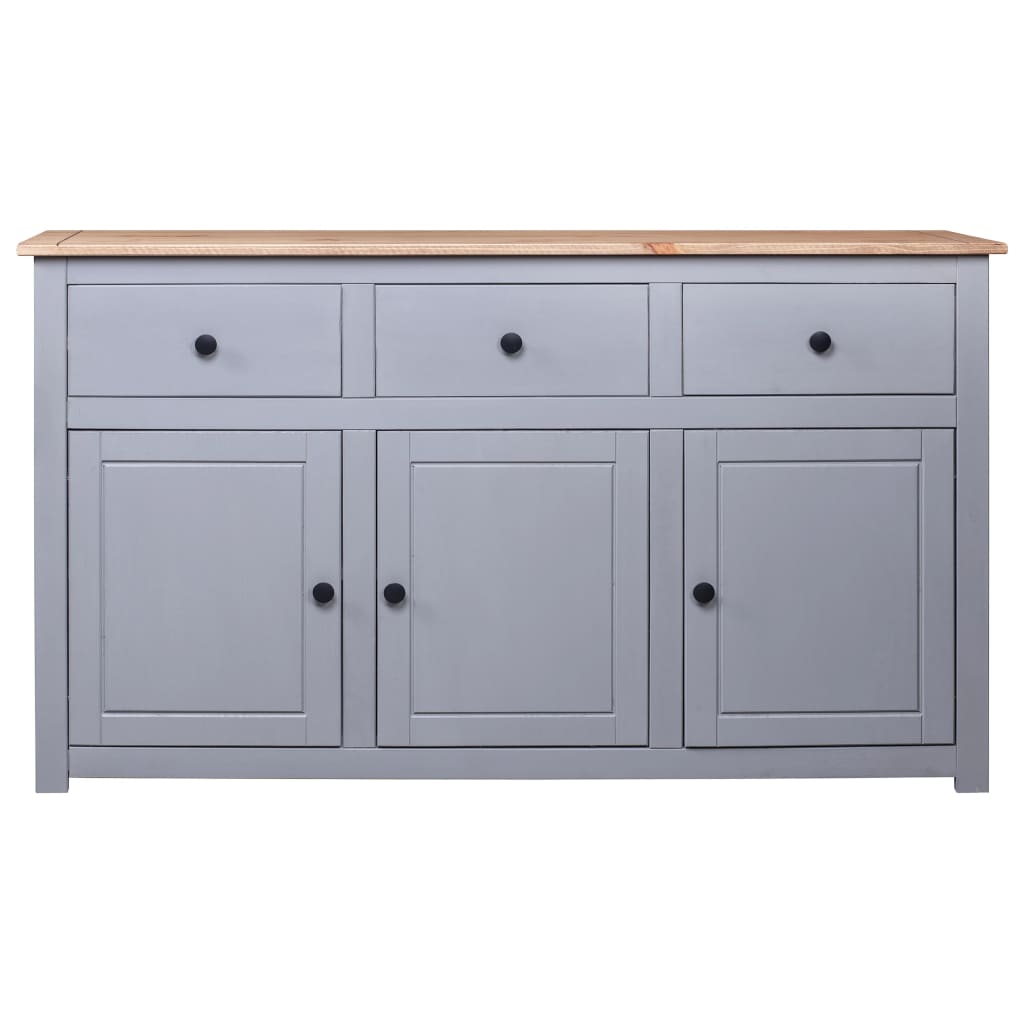 Dressoir Panama Range 135x40x80 cm massief grenenhout grijs is nu te koop bij PeponiXL, paradijselijk wonen!