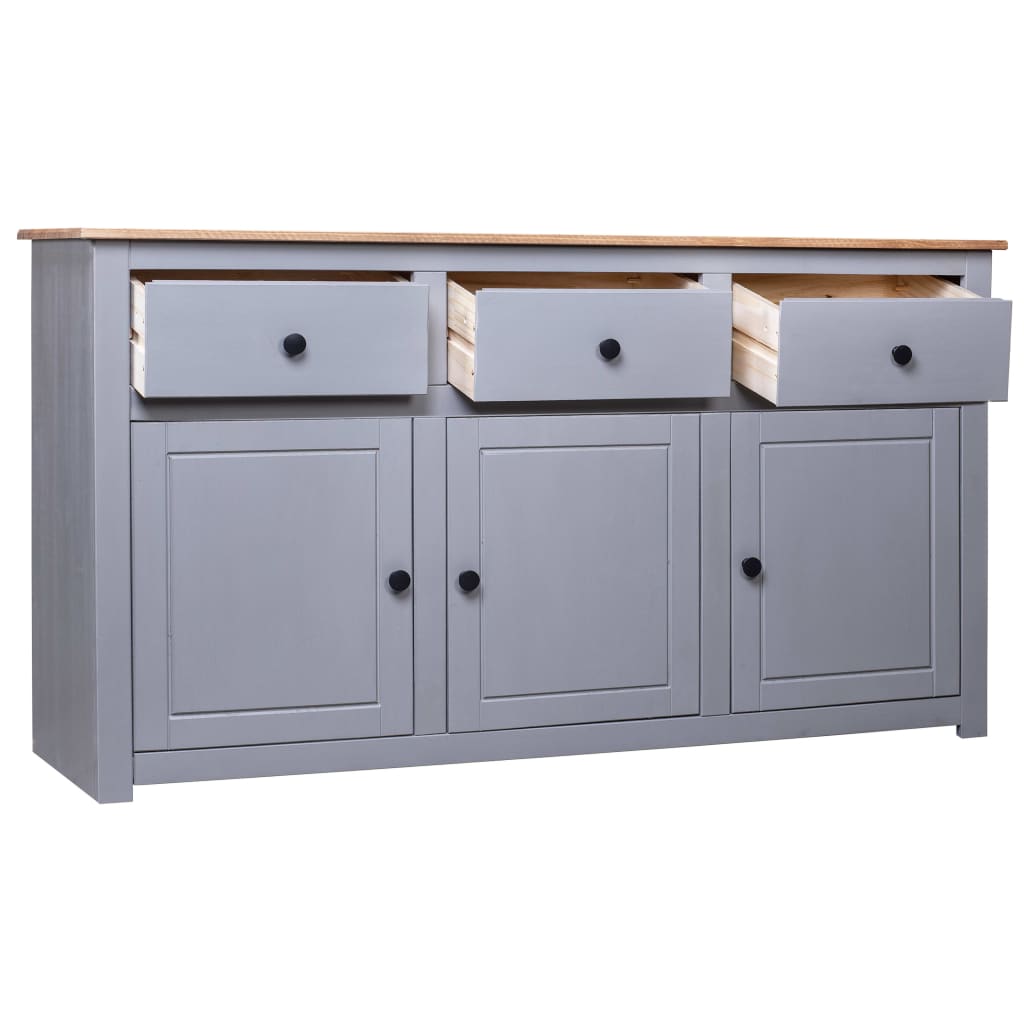Dressoir Panama Range 135x40x80 cm massief grenenhout grijs is nu te koop bij PeponiXL, paradijselijk wonen!
