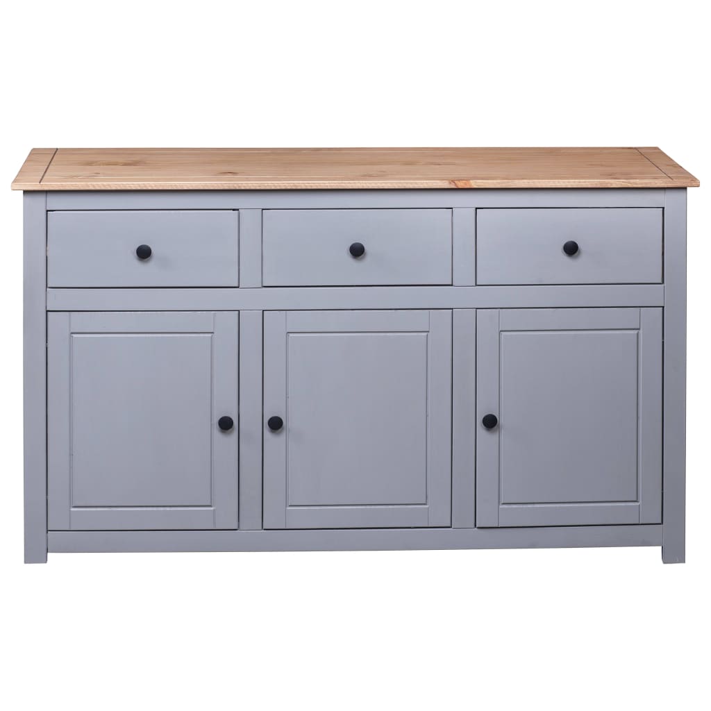Dressoir Panama Range 135x40x80 cm massief grenenhout grijs is nu te koop bij PeponiXL, paradijselijk wonen!
