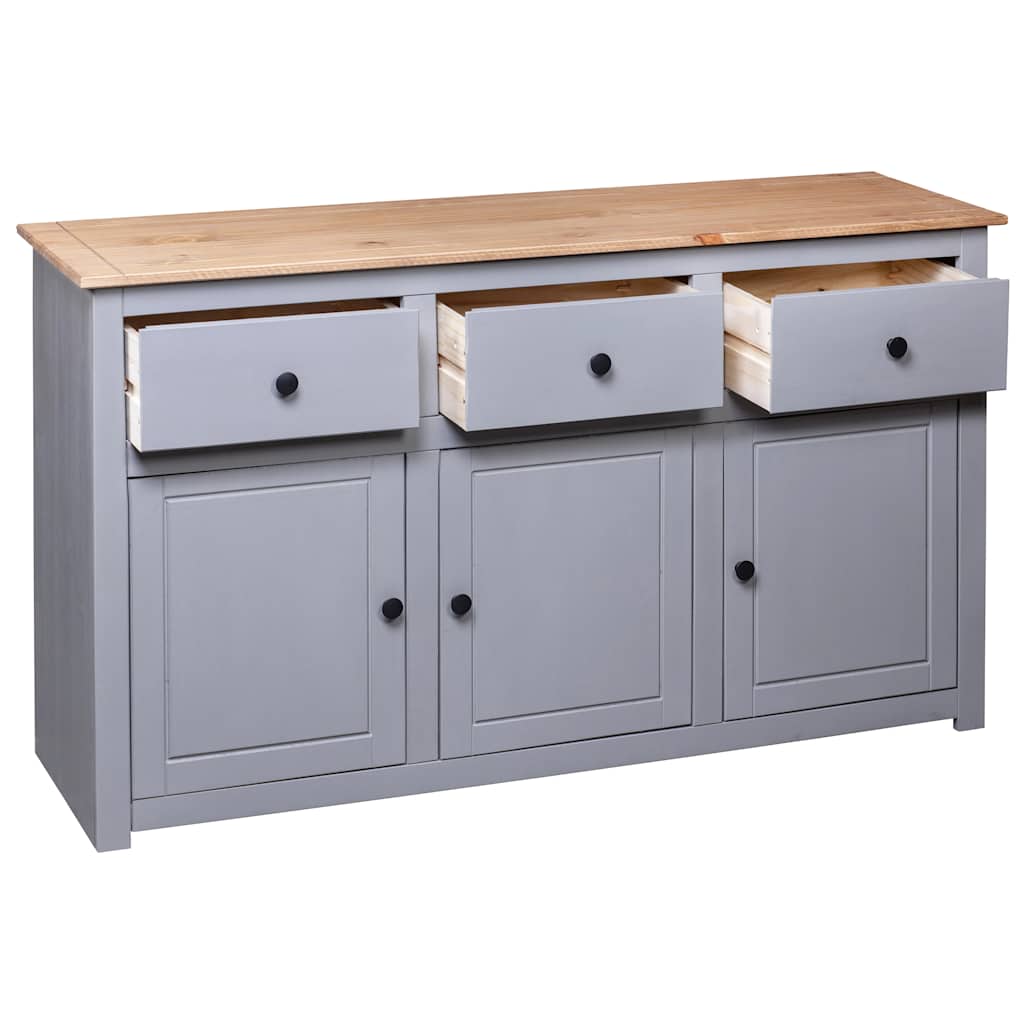 Dressoir Panama Range 135x40x80 cm massief grenenhout grijs is nu te koop bij PeponiXL, paradijselijk wonen!