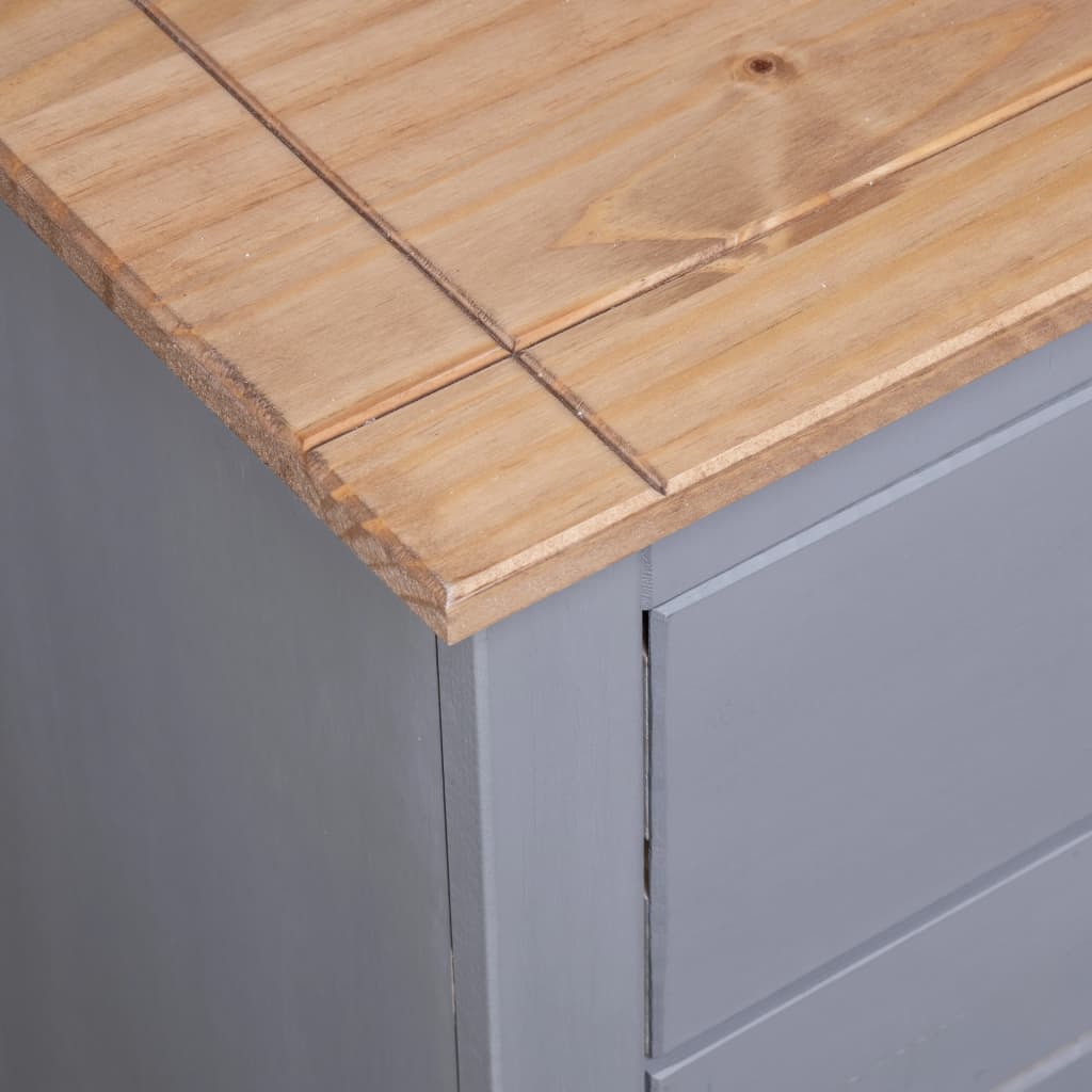 Dressoir Panama Range 135x40x80 cm massief grenenhout grijs is nu te koop bij PeponiXL, paradijselijk wonen!