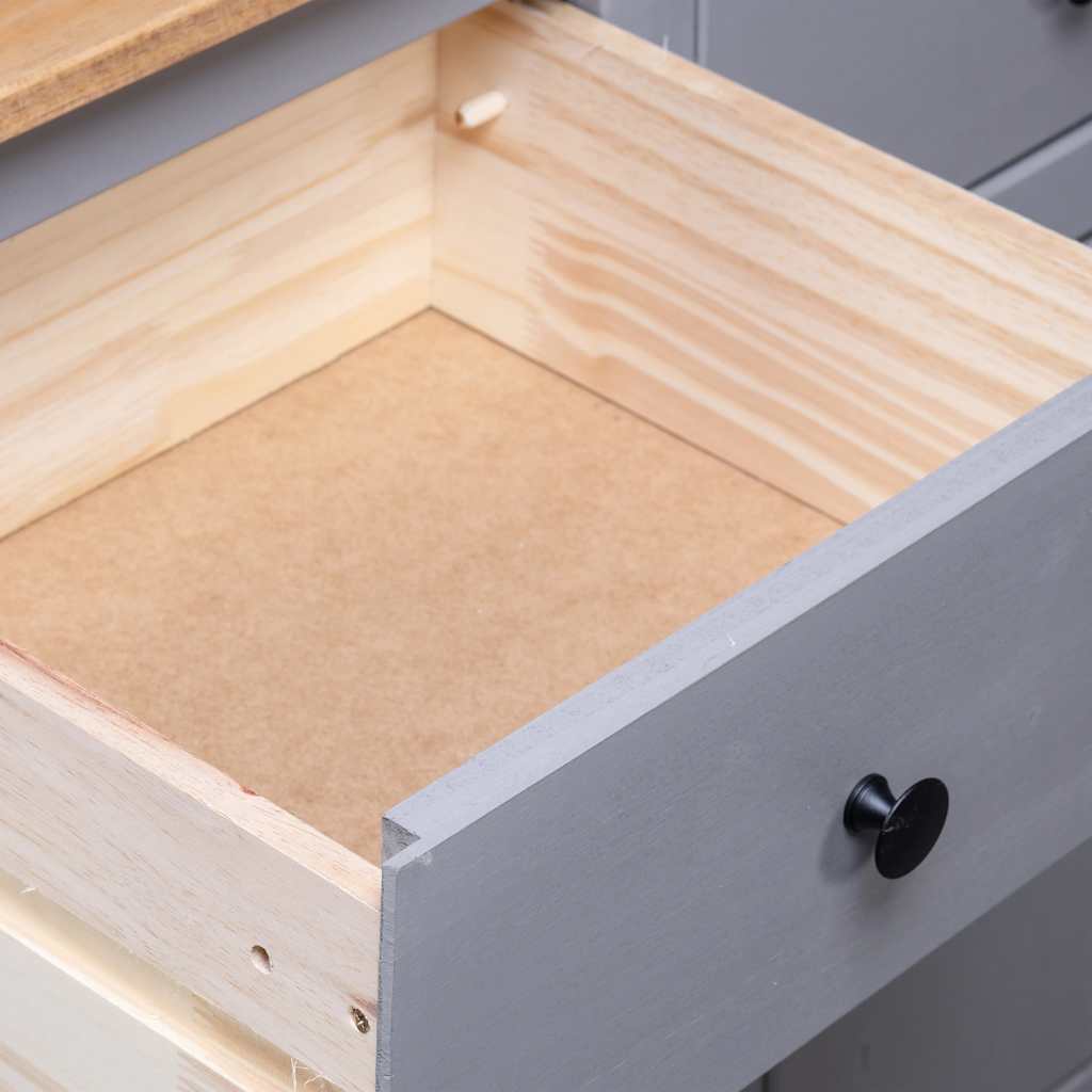 Dressoir Panama Range 135x40x80 cm massief grenenhout grijs is nu te koop bij PeponiXL, paradijselijk wonen!