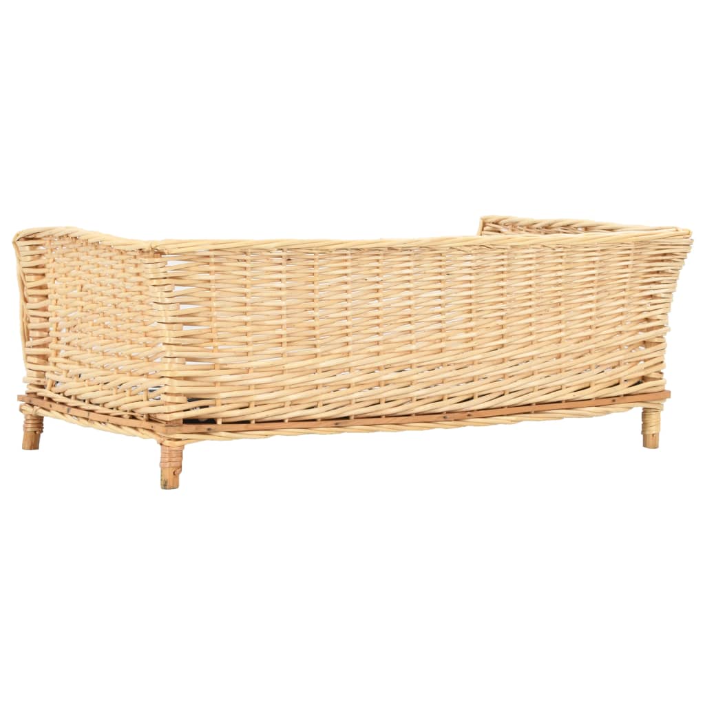 Hondenmand met kussen 90x54x35 cm natuurlijk wilgen is nu te koop bij PeponiXL, paradijselijk wonen!