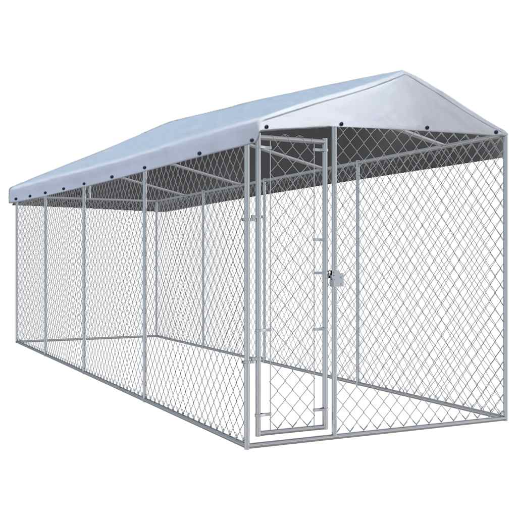 Hondenkennel voor buiten met dak 760x190x225 m is nu te koop bij PeponiXL, paradijselijk wonen!