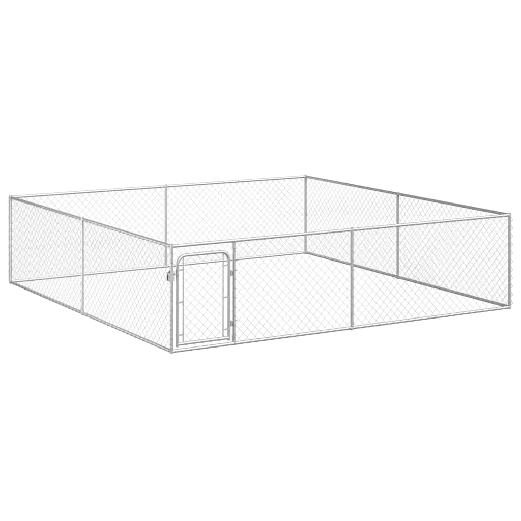 Hondenkennel voor buiten 4x4x1 m gegalvaniseerd staal is nu te koop bij PeponiXL, paradijselijk wonen!