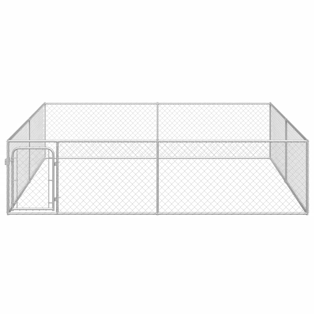 Hondenkennel voor buiten 4x4x1 m gegalvaniseerd staal is nu te koop bij PeponiXL, paradijselijk wonen!