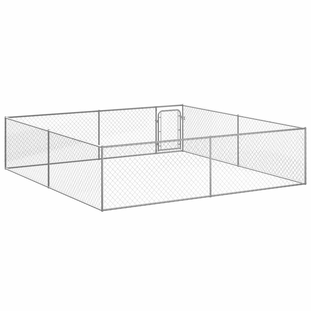 Hondenkennel voor buiten 4x4x1 m gegalvaniseerd staal is nu te koop bij PeponiXL, paradijselijk wonen!
