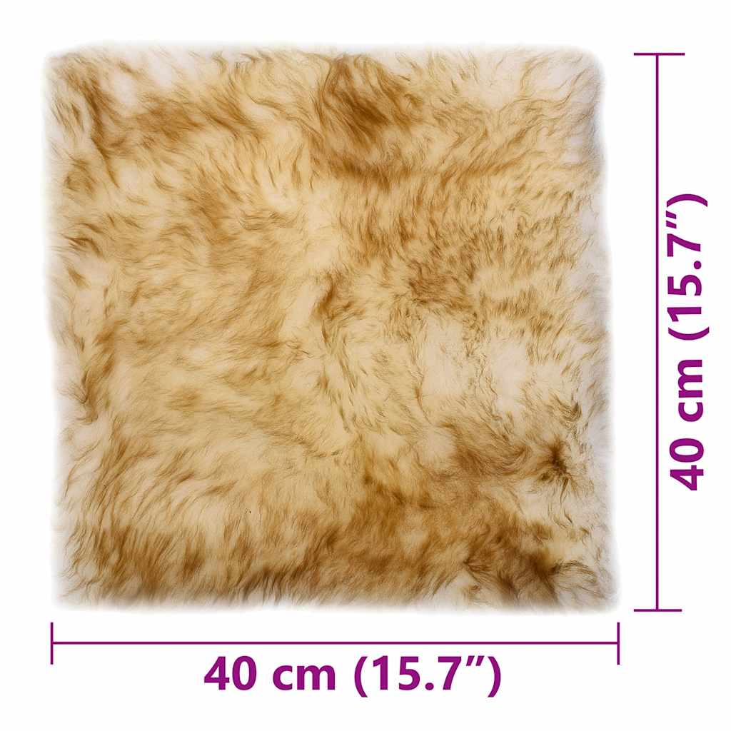 Stoelkussens 2 st 40x40 cm echt schapenvacht gemêleerd bruin is nu te koop bij PeponiXL, paradijselijk wonen!