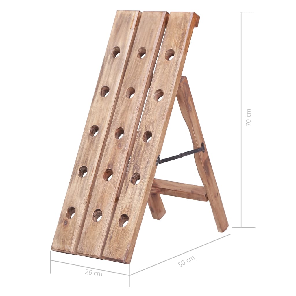 Wijnrek voor 15 flessen 26x50x70 cm massief mahoniehout is nu te koop bij PeponiXL, paradijselijk wonen!