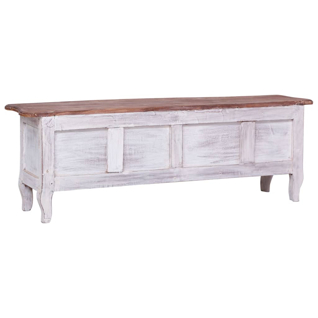 Tv-meubel 120x30x40 cm massief mahoniehout wit is nu te koop bij PeponiXL, paradijselijk wonen!