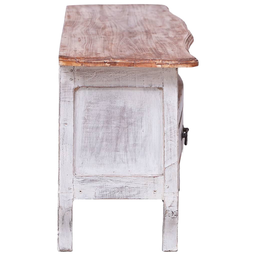 Tv-meubel 120x30x40 cm massief mahoniehout wit is nu te koop bij PeponiXL, paradijselijk wonen!