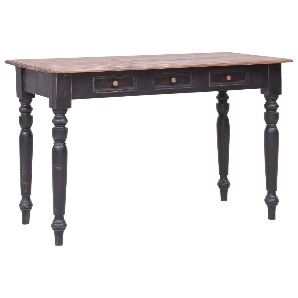Bureau met 3 lades 117x57x75 cm massief mahoniehout is nu te koop bij PeponiXL, paradijselijk wonen!