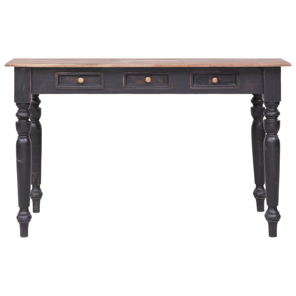 Bureau met 3 lades 117x57x75 cm massief mahoniehout is nu te koop bij PeponiXL, paradijselijk wonen!