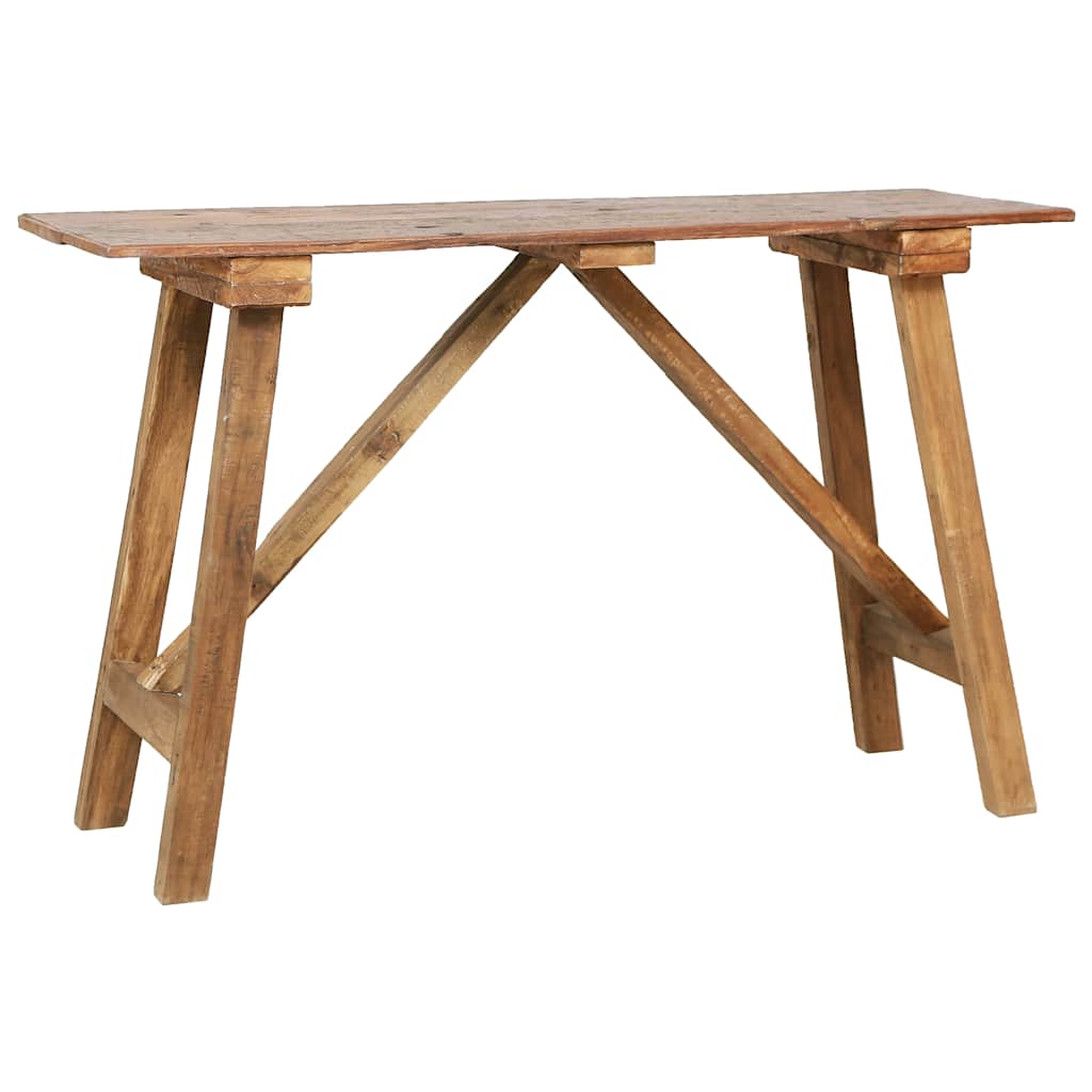 Wandtafel 130x40x80 cm gemengd gerecycled hout is nu te koop bij PeponiXL, paradijselijk wonen!