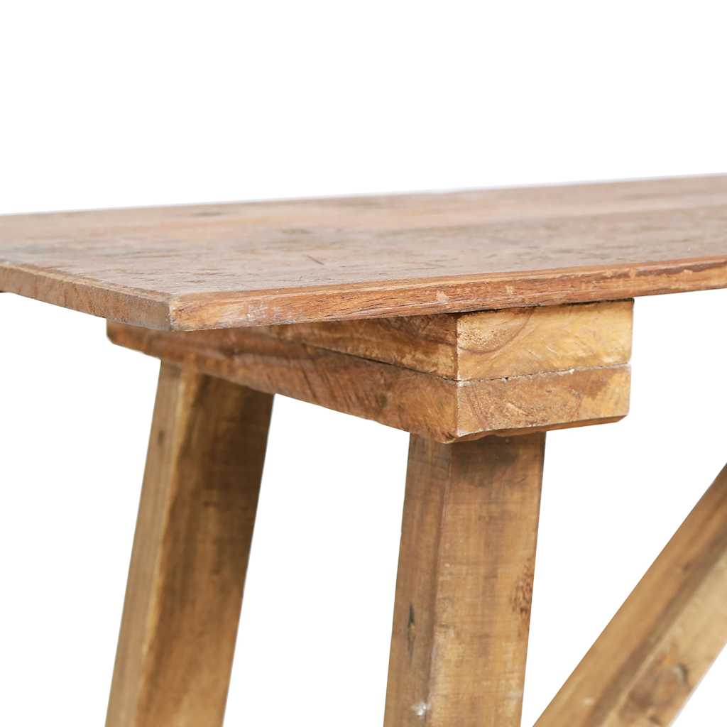 Wandtafel 130x40x80 cm gemengd gerecycled hout is nu te koop bij PeponiXL, paradijselijk wonen!
