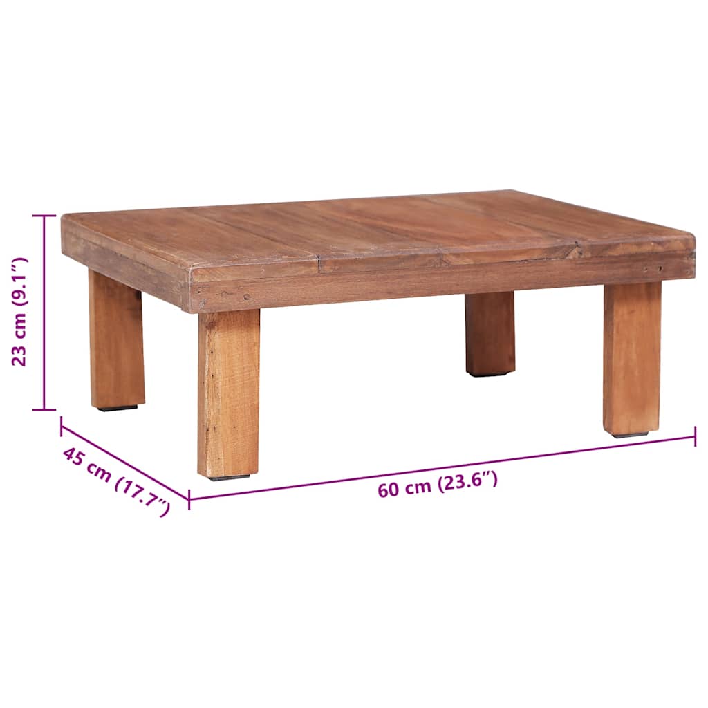 Salontafel 60x45x23 cm massief mahoniehout is nu te koop bij PeponiXL, paradijselijk wonen!